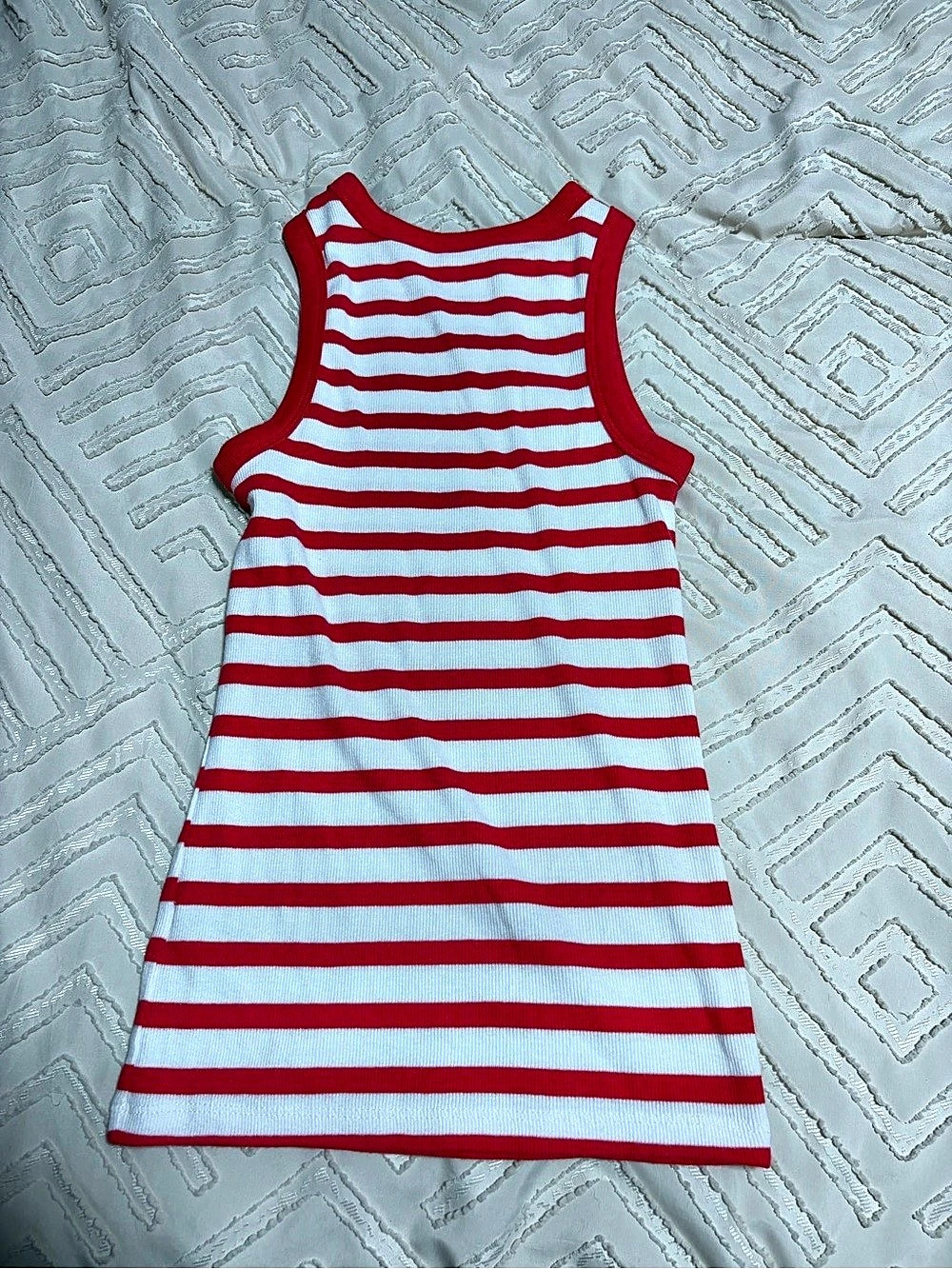 new day Striped Tank Top in Red & White Size XS